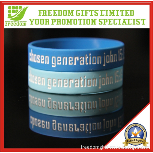 Promotional Logo Ink Filled Silicone Wristband (FREEDOM-SB003)